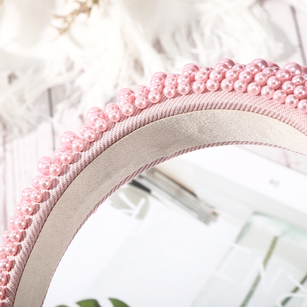 Băng đô Haimeikang bọt biển bản rộng đính ngọc trai giả thời trang đi tiệc dành cho nữ