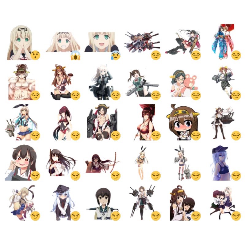 sticker anime kantaicolection set 30-60 cái ép lụa chống xước chống nước/ hình dán kantaicolection