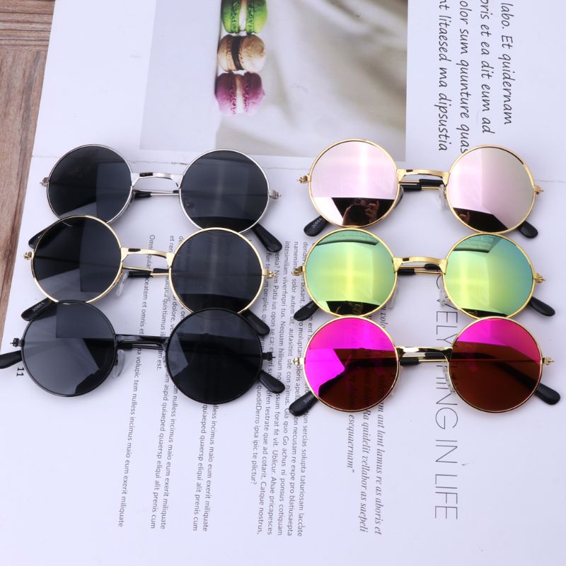 Mắt Kính Gọng Tròn Lớn Không Viền Phong Cách Hippie Tuyệt Vời Cho Trẻ Em