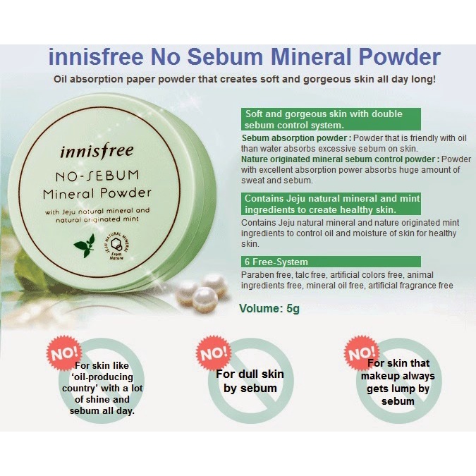 Phấn phủ kiềm dầu Innis.free No Sebum Mineral Powder - CSTOREVN