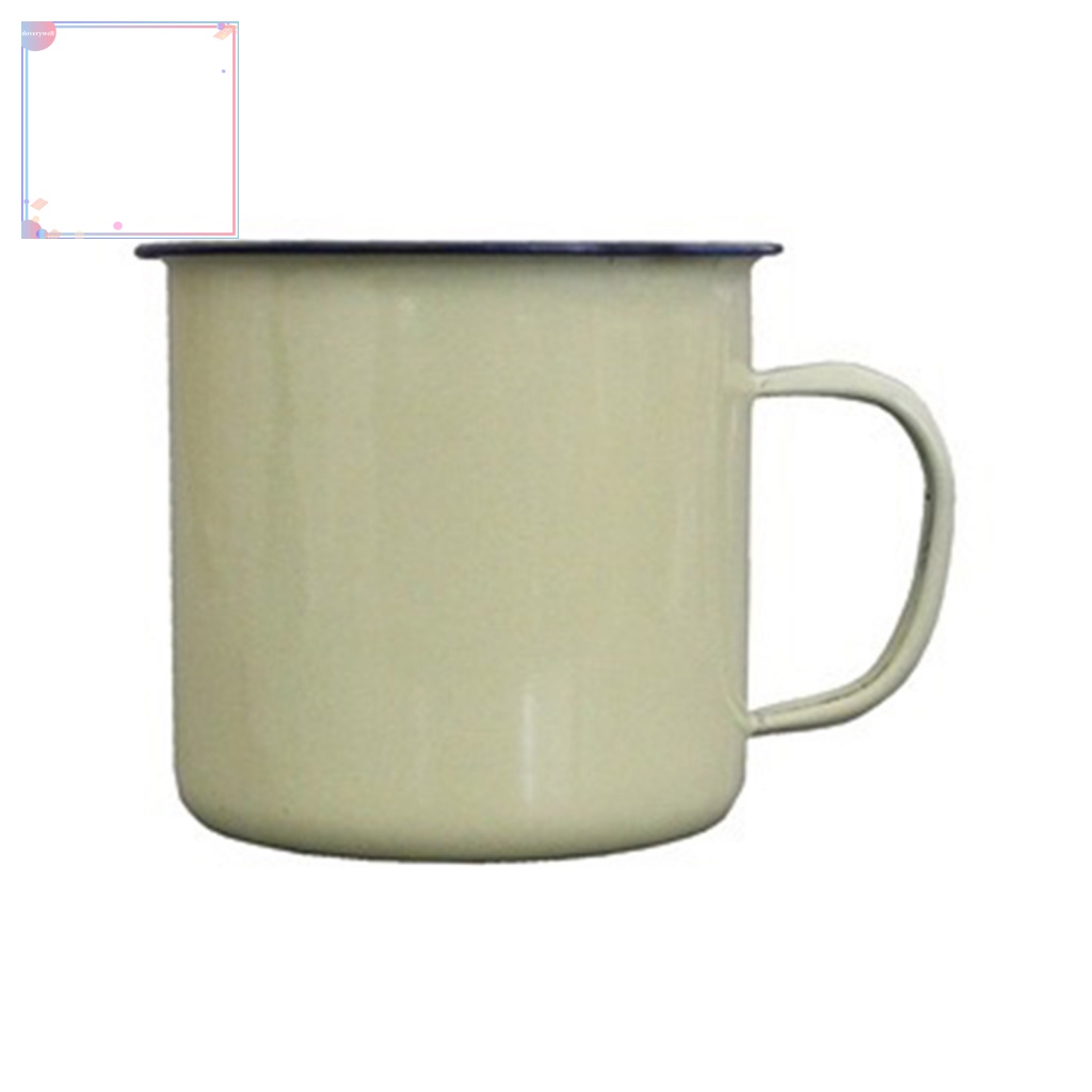 Cốc Uống Sữa Tráng Men Chống Sốc Hình Tròn Tiện Dụng Cho Gia Đình