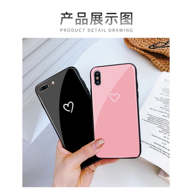 Ốp lưng iphone 6, 7, 8 Plus, X, XS, XR, XSMAX, 11, 11PRO, 11 PROMAX, 12, 13 PROMAX TRÁI TÍM ĐẸP BẰNG KÍNH PKVN