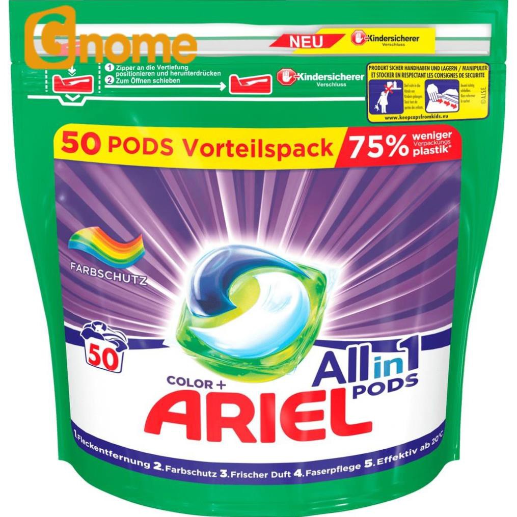 Viên giặt đa năng Ariel All in One dạng túi 50 viên - Nhập Khẩu Đức [Nhập Đức]