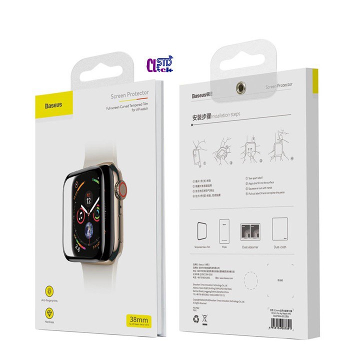 MIẾNG DÁN CƯỜNG LỰC DẺO APPLE WATCH SERI 1-2-3 BASEUS PET CHÍNH HÃNG HÀNG CHUẨN