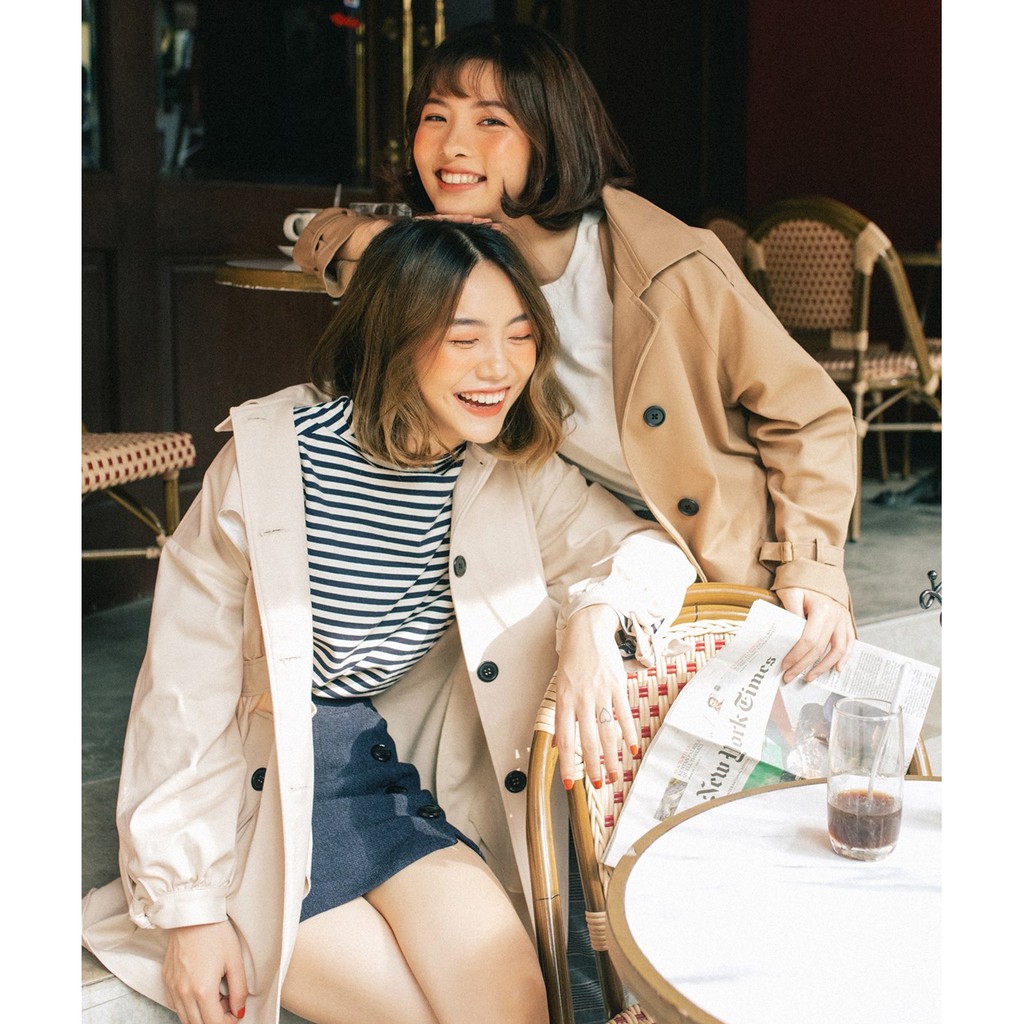 BLEUBIRD Áo khoác kaki Aubrey Trenchcoat