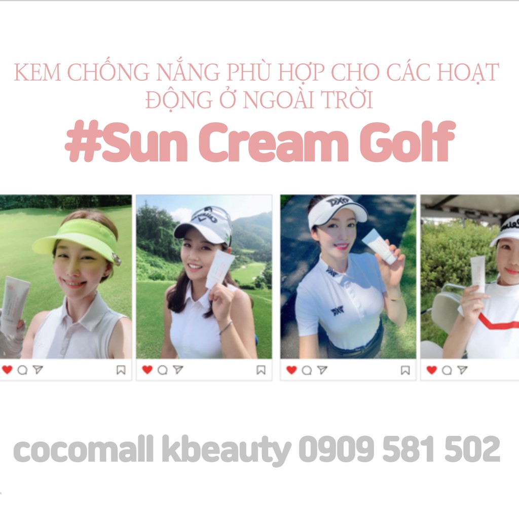 Kem chống nắng Rubelli Water Glow Sun Cream For Golf SPF 50+ PA++++ không trắng bệch, không bị rít Coco Mall KBeauty