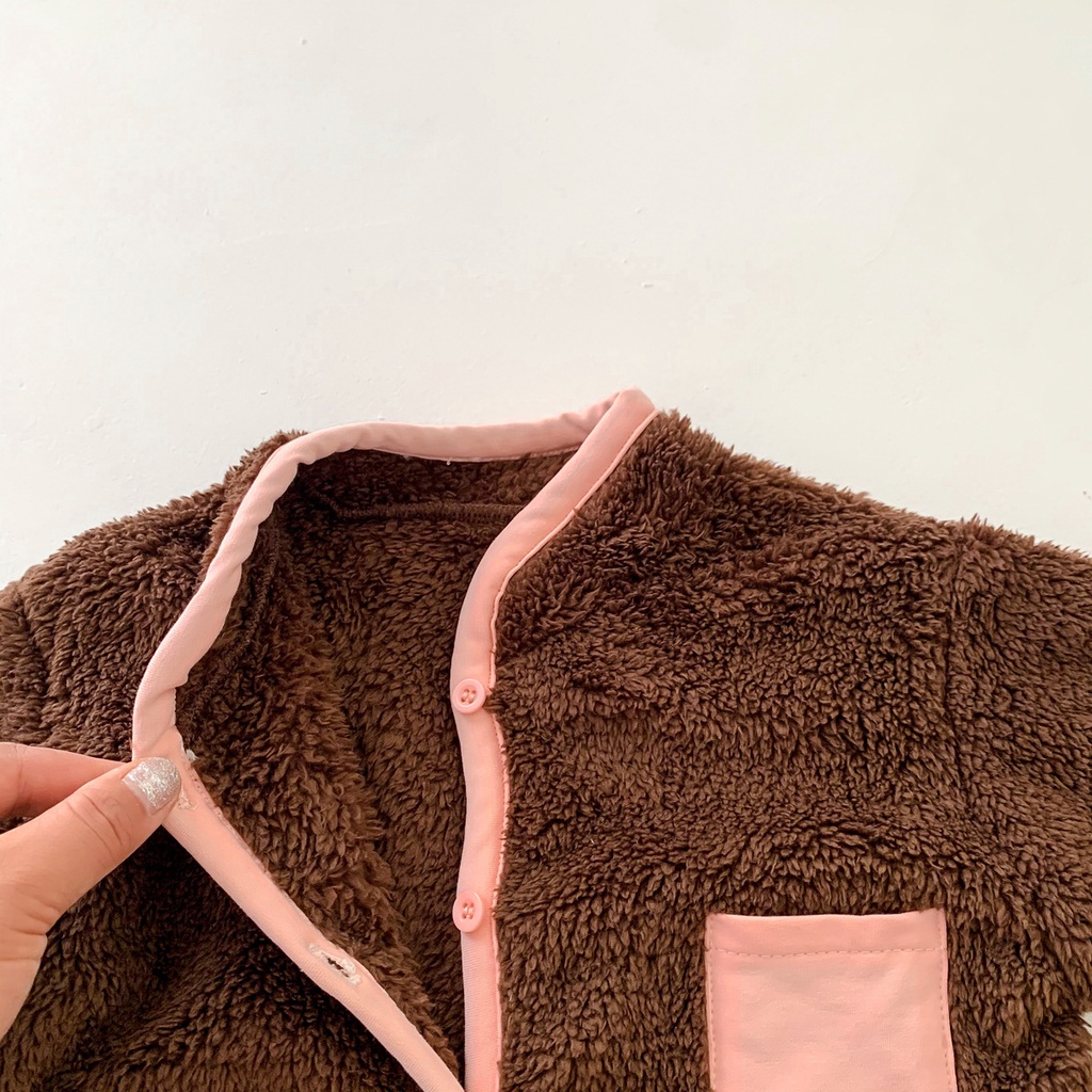 Bộ đồ ngủ áo liền quần + mũ cho bé