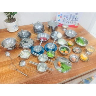 Bộ đồ chơi nhà bếp inox 40 chi tiết cho bé