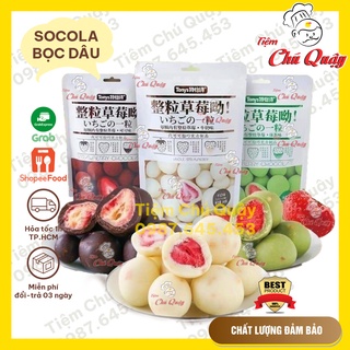 SOCOLA BỌC DÂU TÂY SẤY LẠNH Đồ ăn vặt nội địa [Tiệm Chú Quậy]