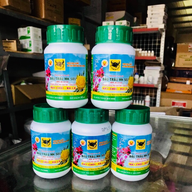 Set 3 chai 100gram Đầu Trâu MK 501 phân bón lá kích thích chồi lá phát triển mạnh MK501