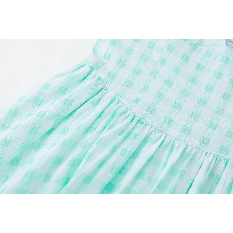 ĐẦM CARO XANH 2 DÂY ZARA XUẤT XỊN