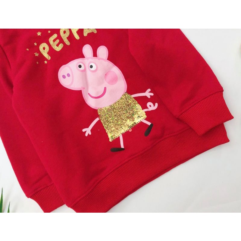 Áo nỉ peppa h.m dư xịn lật cườm
