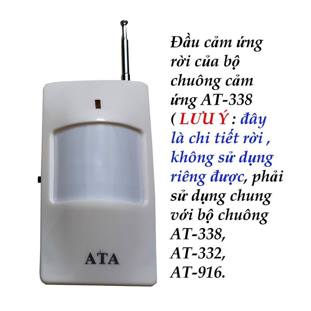 Bộ chuông ĐÔI cảm ứng báo khách- báo trộm không dây đa năng ATA -338