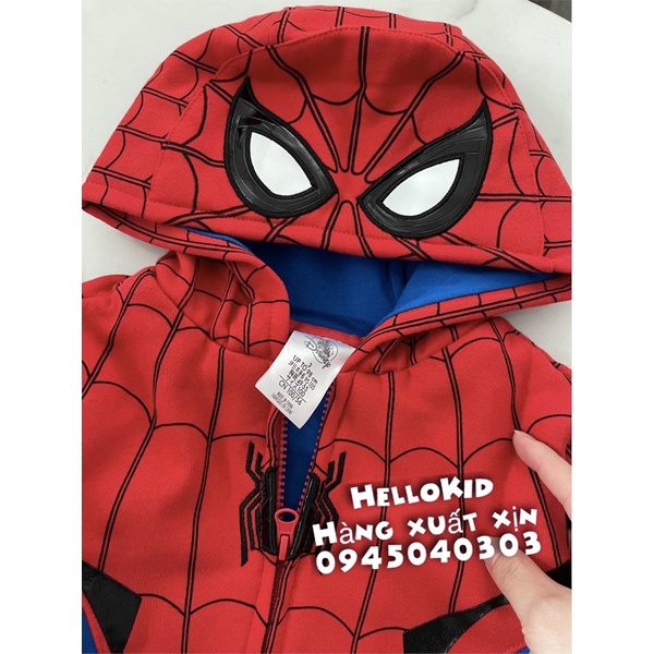 Áo khoác nhện vân nổi cho bé