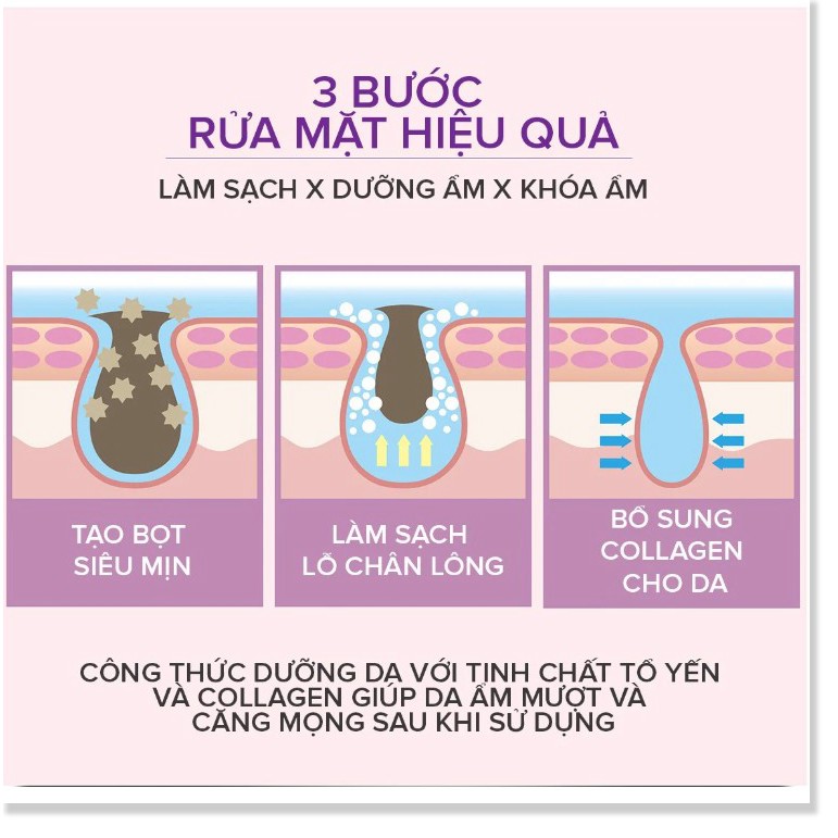 [Khuyến mãi Mỹ phẩm chính hãng] Sữa Rửa Mặt Dưỡng Trắng Da & Căng Mịn Tinh Chất Tổ Yến Bio-essence Bio-Bird's Nest Colla