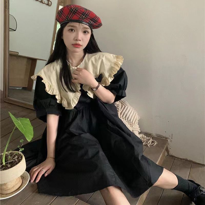 Đầm body Váy babydoll Búp Bê Nhật Bản Hàn Quốc Ngọt Ngào Ba Chiều Hình Hoa Trái Cây Ba Chiều Rộng Rãi Tình Yêu Đầu Tiên