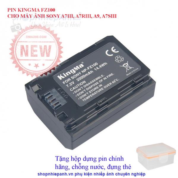 Pin Và Sạc Đôi Kingma  NP-FZ100 for Sony A9, A7R III, A7 MARK III A6600