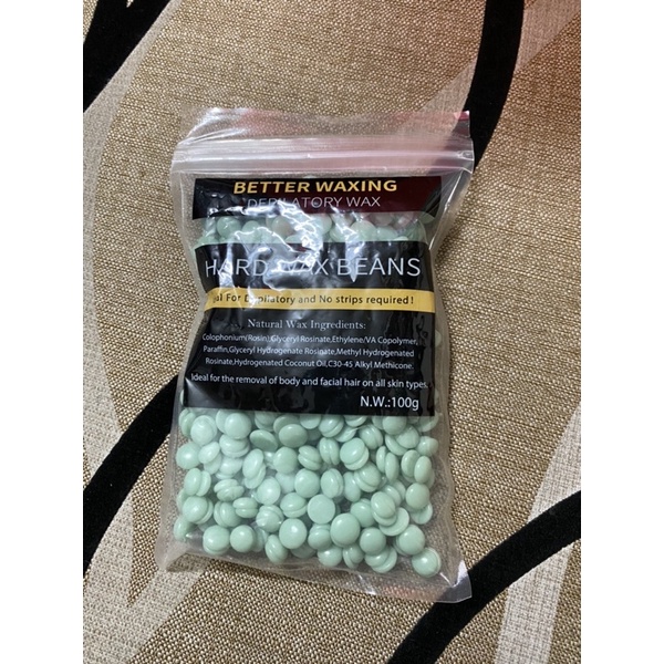 Sáp WAX Lông HARD WAX BEANS 100g- Tặng Kèm Que Wax.(SÁP CAO CẤP )