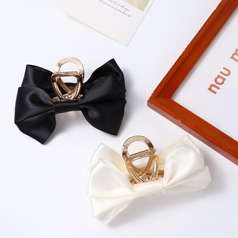 NICKOLAS Kẹp Tóc Kim Loại Hình Nơ Sau Lưng Phong Cách Vintage Thanh Lịch Cho Nữ