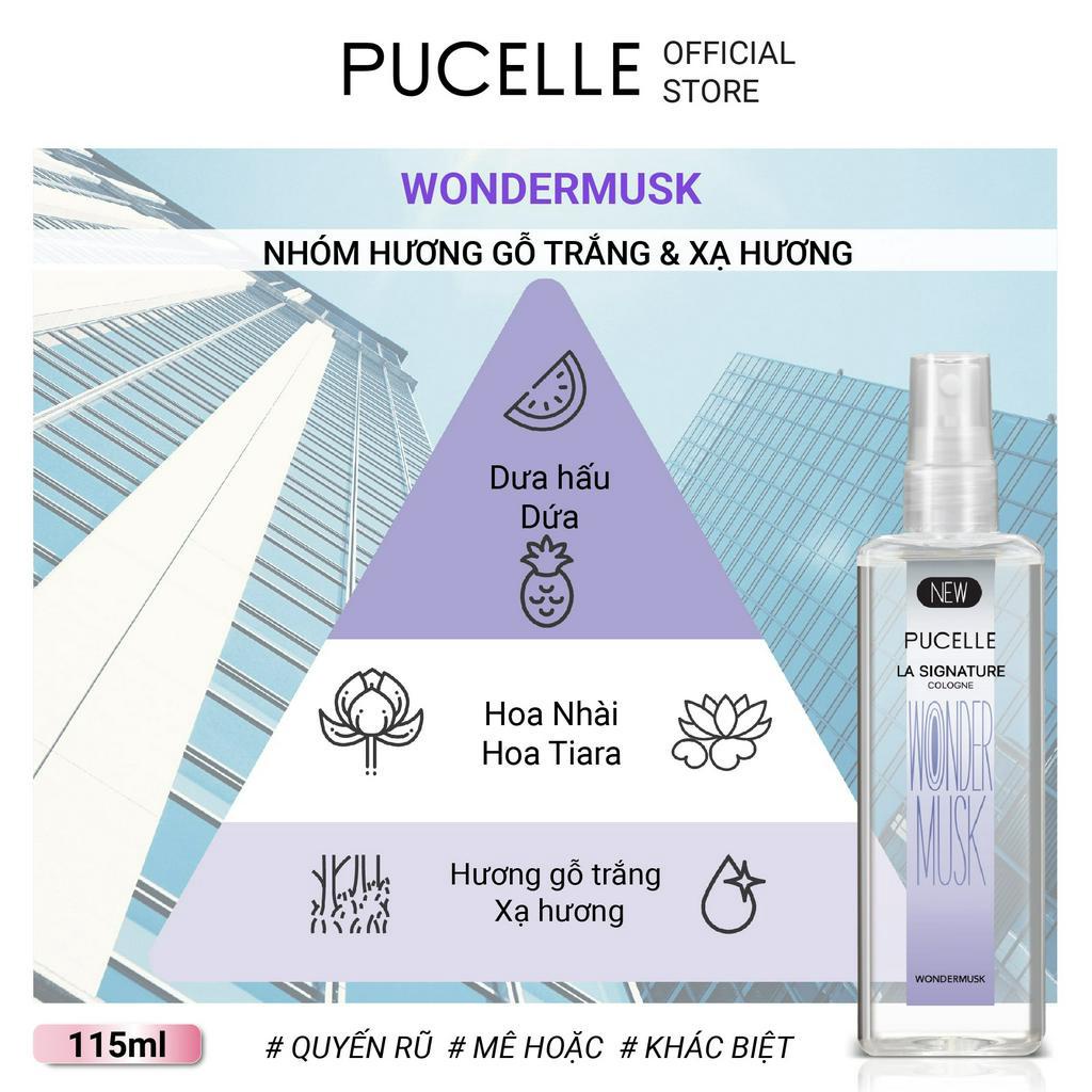 Nước hoa nữ PUCELLE La Signature Cologne Wondermusk 115ml hương Gỗ và Xạ hương