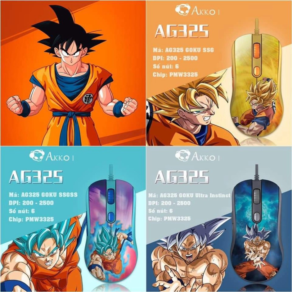 Chuột chơi game AKKO AG325 Dragon Ball Super - Hàng chính hãng