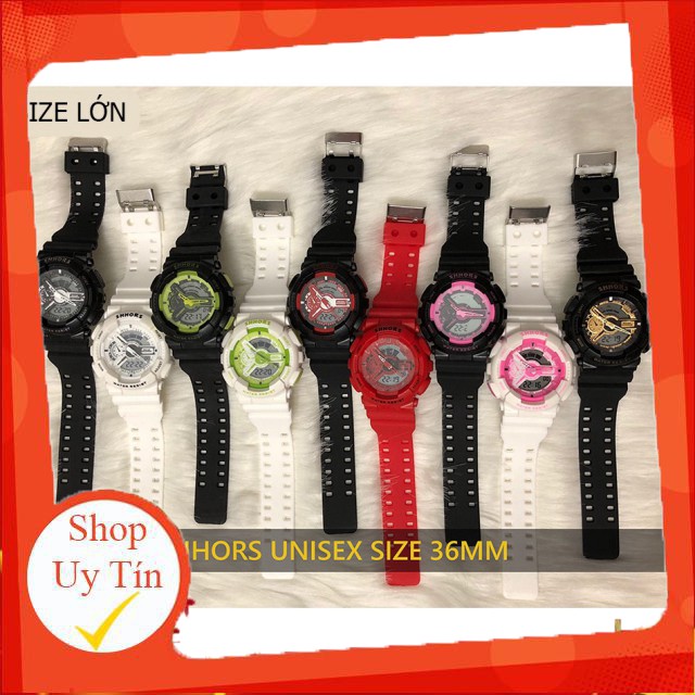 Đồng hồ thể thao Unisex Shhors size 36mm ( luôn viền 44mm)