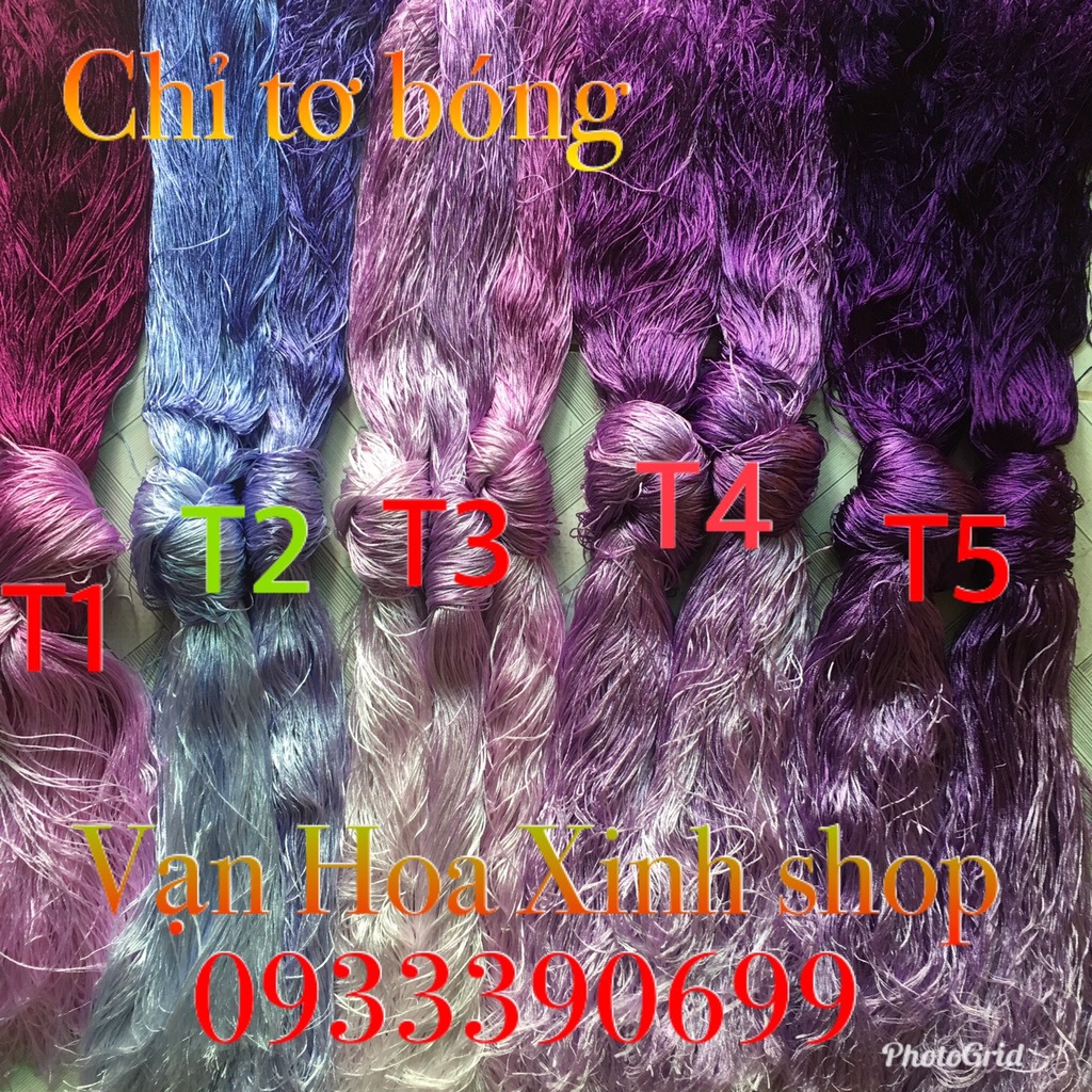 🌺 🌺 Chỉ thêu tơ bóng LOANG MÀU loại tốt màu đẹp thêu tay truyền thống, từ 8 mét