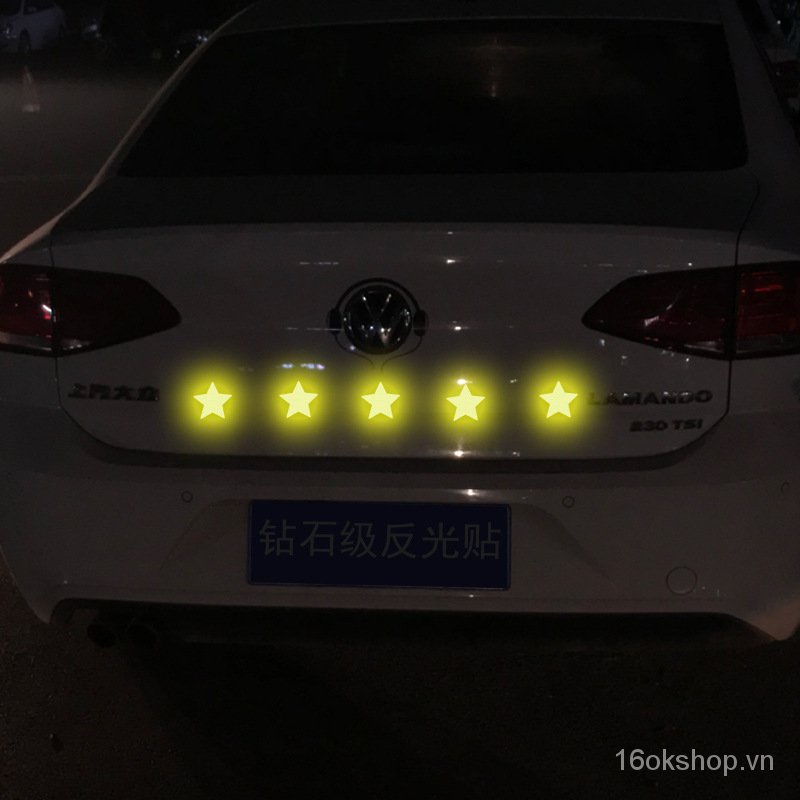 Set 10 miếng dán cảnh báo hướng dẫn hình mũi tên trang trí xe hơi