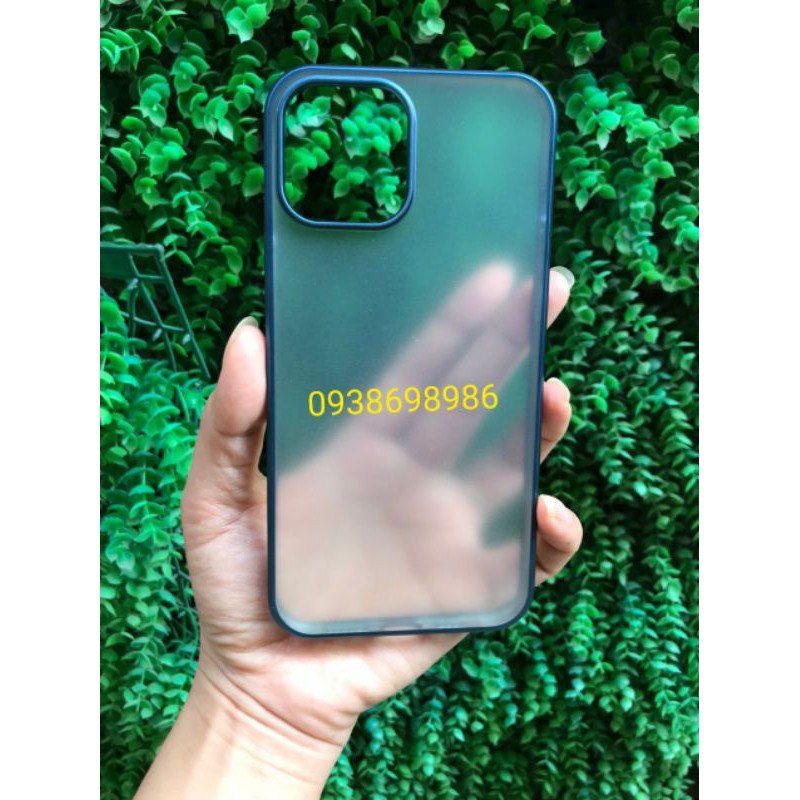 Ốp KST lưng nhám viền màu camera khoét vuông phone 12 Mini/ 12 Max/ 12 Pro / 12 Promax