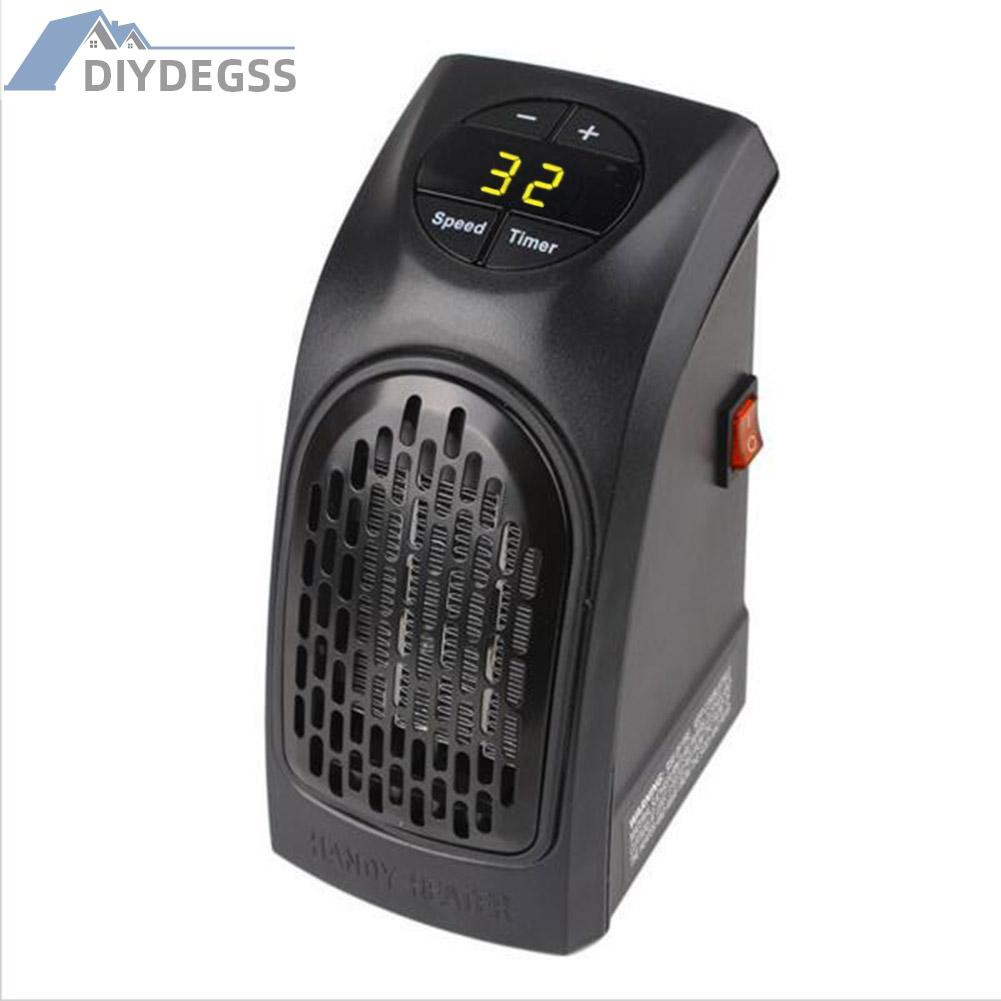 Portable Wall-Outlet Handy Fan Heater Warm Air Blower Electric Radiator