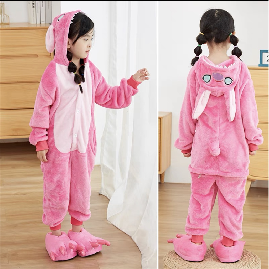 Đồ ngủ liền thân hình động vật hoạt họa dễ thương dành cho bé