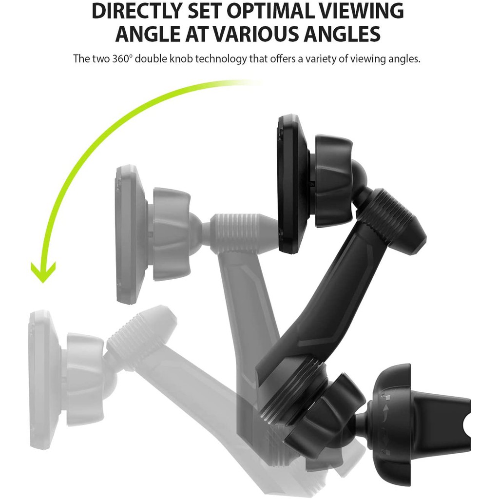 Giá đỡ điện thoại bằng từ trường trên xe hơi cao cấp (xoay 360 °) Ringke Power Clip Wing Car Mount