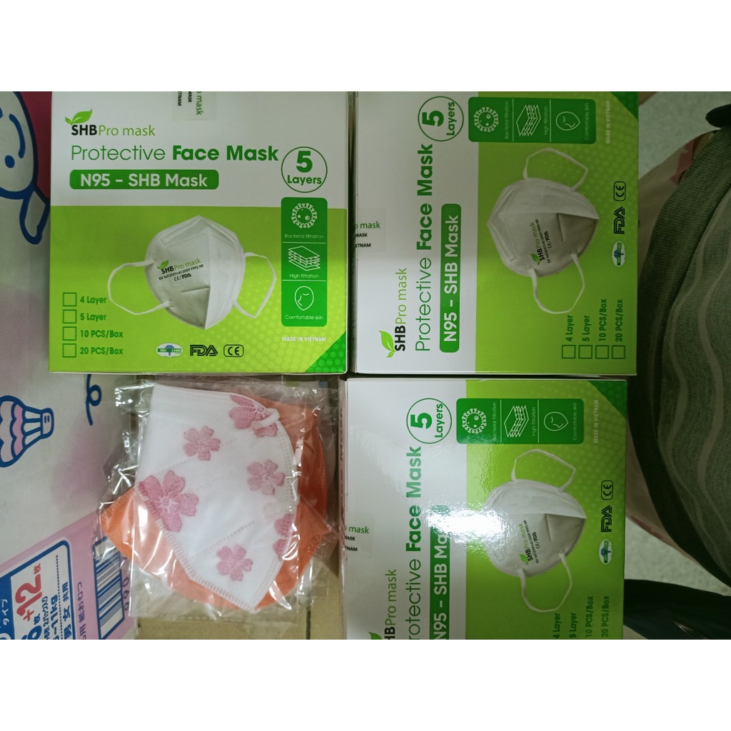 [CHÍNH HÃNG] KHẨU TRANG TRẺ EM N95 KHÔNG VAN [SHB Pro Mask - FFP2 - 4 Lớp ]