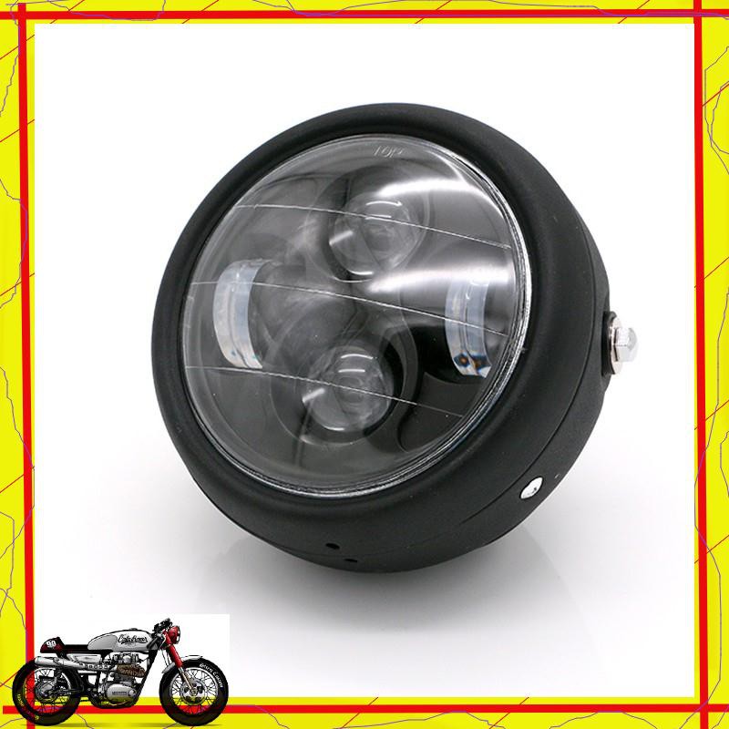 GÁO ĐÈN TRÒN - Đèn pha Led 4 cầu bi, Chuyên dùng độ xe cafe racer , classic, win độ, honda  67, gn125  TRACKER SHOP