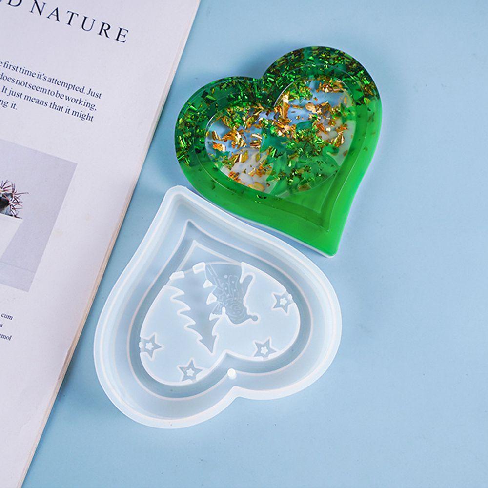 Khuôn Silicone Làm Trang Sức DIY 1 Ngăn Hình Trái Tim
