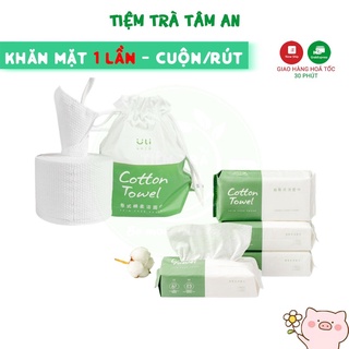 Khăn Lau Mặt Dùng 1 Lần, Khăn  Mặt Khô Đa Năng Mềm Mại Gói Rút Tiện Lợi Uli Cotton Towel - Tiệm Trà Tâm An