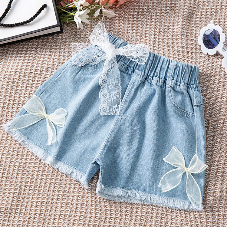 Quần Short Denim Phong Cách Mới 2022 Dễ Phối Đồ Cho Bé Gái