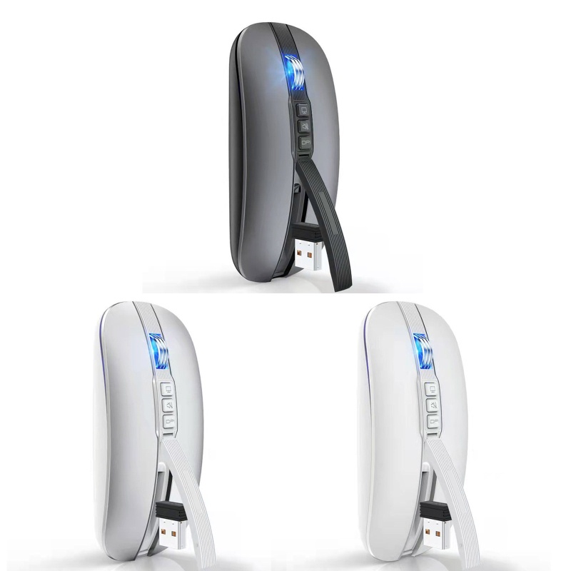 Chuột Không Dây BT 5.0 + 2.4G USB) Cho Thiết Bị Nhận USB