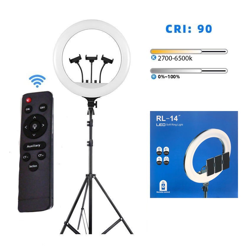 Bộ Đèn Livestream RL14 Size 36cm- Hỗ trợ Makeup Quay TikTok - Chính Hãng HD Design