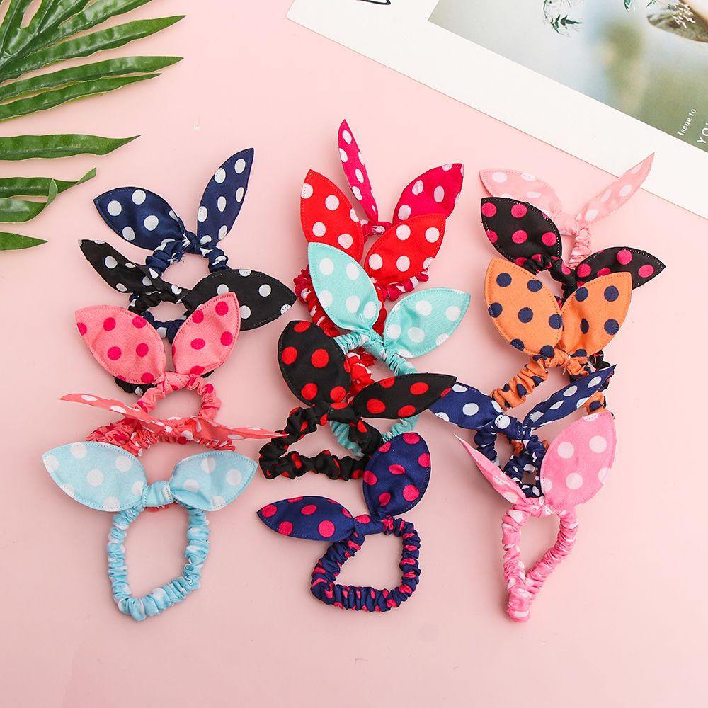 EUTUS Set 10 Dây Cột Tóc Tai Thỏ Dễ Thương