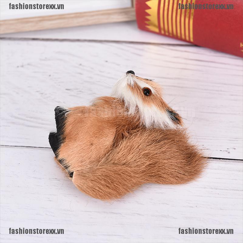 FASSI Simulation Fur Squirrel Plush Stuffed Doll Animal Toy Children Gift Home Decor VN