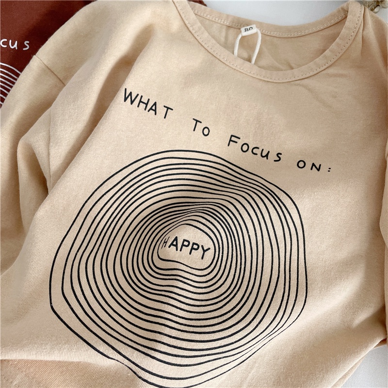 Áo thun tay dài in hình xoáy tròn Hàn Quốc cho bé gái bé trai size 80-120