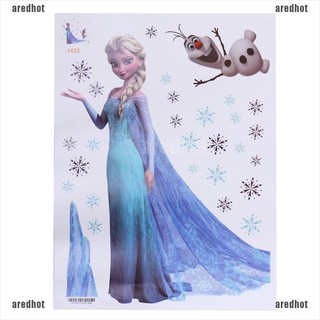 Miếng Dán Tường Trang Trí Hình Công Chúa Elsa Và Anna Trong Phim Frozen