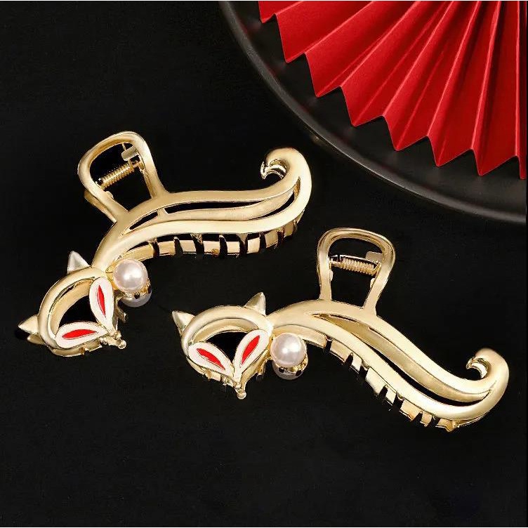 Kẹp Tóc Kim Loại Hình Đuôi Cá Mập Phong Cách Hàn Quốc Cho Nữ