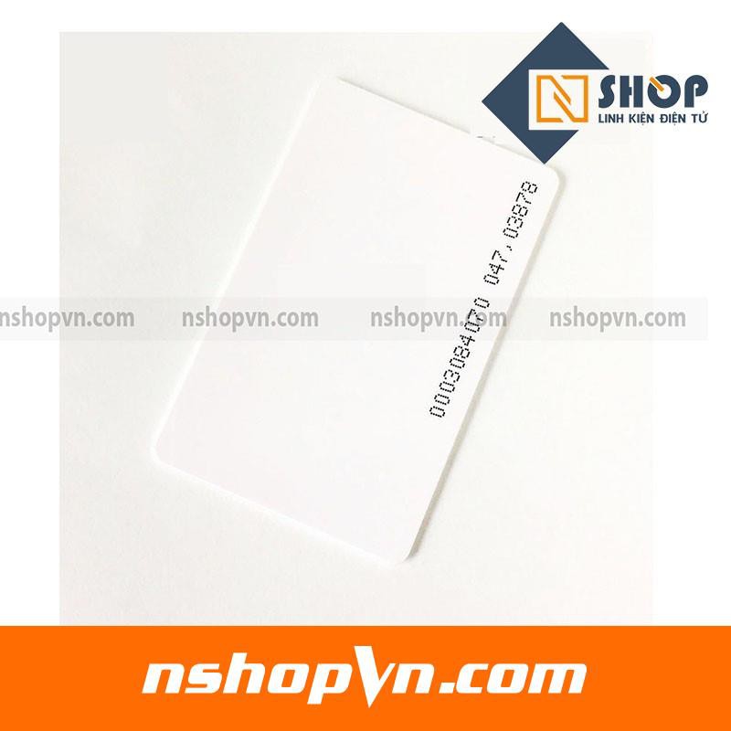 Thẻ Trắng RFID 125Khz  mã cố định không thay đổi được  thường dùng trong các hệ thống gửi xe, chống trộm xe máy