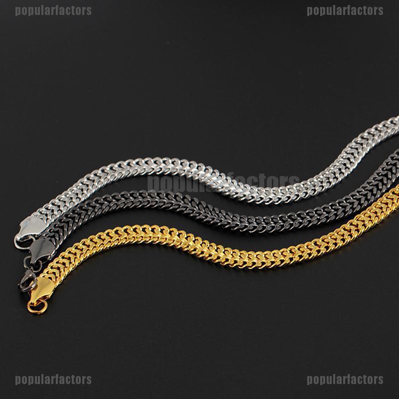 Vòng Tay Dây Xích Bằng Thép Không Gỉ Sang Trọng