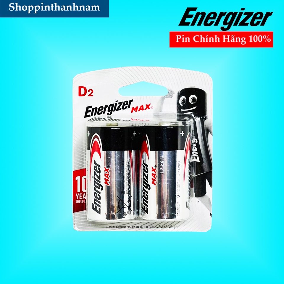 Pin Đại Energizer E95 alkaline Vỉ 2 Viên Chính Hãng Dung Lượng Cực Cao Thay Bếp Gas Nhật