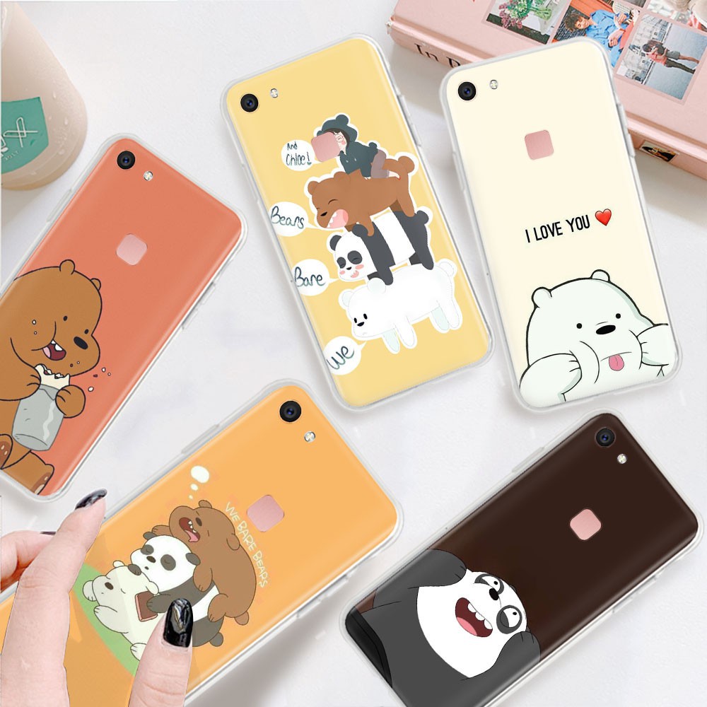 Transparent Case for VIVO U3 V3 Max V5 V5S V7 Plus V15 V17 Pro TB147 We Bare Bear Phone Cover
