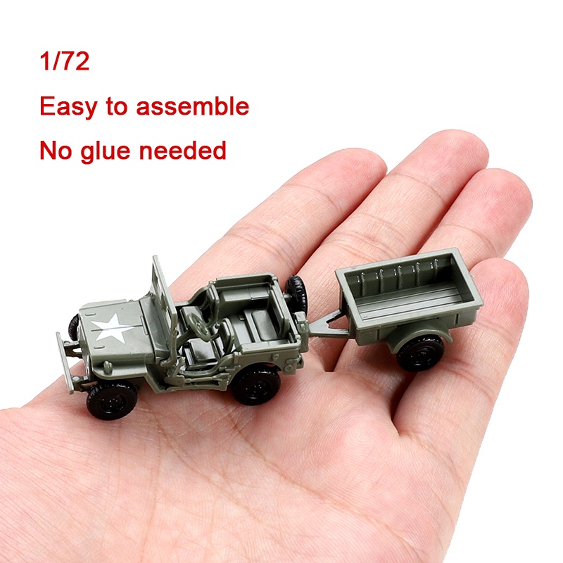 Mô Hình Xe Jeep 4D Lắp Ráp Bằng Nhựa