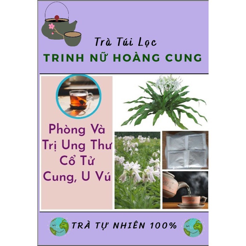 TRÀ TRINH NỮ HOÀNG CUNG(40 túi lọc) Phòng Và hỗ trợ Điều Trị Ung Thư Cổ Tử Cung
